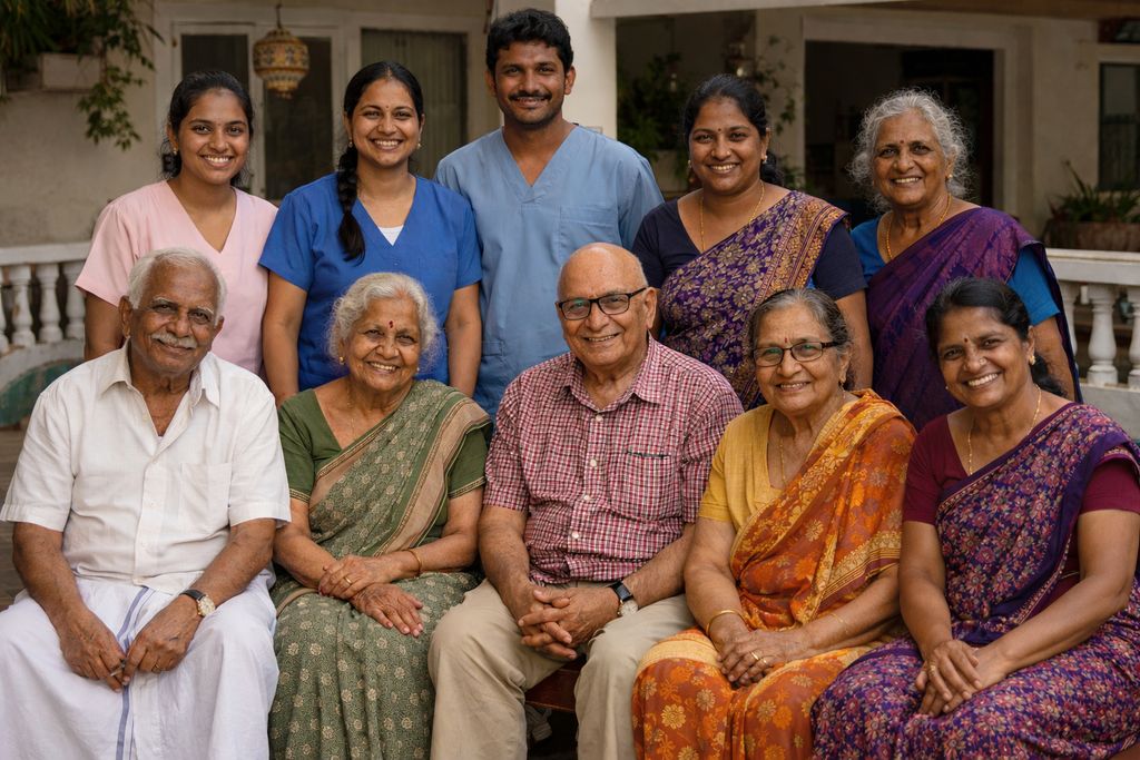 John Bosco old age home team providing compassionate elder care in Ramapuram Chennai since 2011